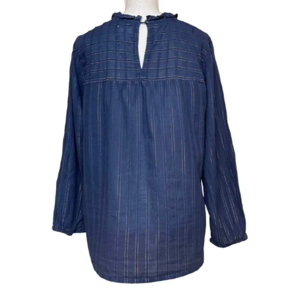 Anthropologie Navy Blouse - Picture 5 of 10